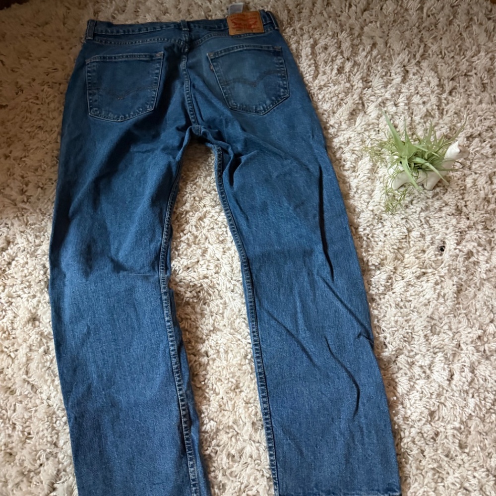 Levi's Levi's Dark thick, dark blue sturdy Blue Denim Jeans mom jeans with sturd - Picture 9 of 10